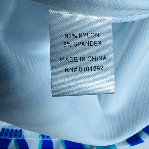 NOT FOR SALE Anthony’s Resort Wear Top  Blue Chevron V Neck 3/4 Sleeve Pullover - Picture 6 of 6